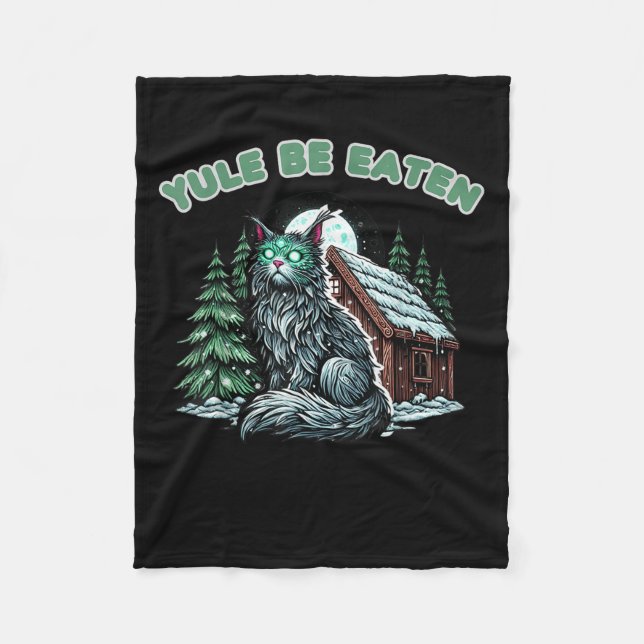 Couverture Polaire Yule Be Eaten Yule Christmas Cat Jolakotturinn Ice (Devant)