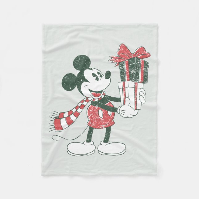 Couverture Polaire Yuletide Joy | Joyeux Noël Mickey (Devant)