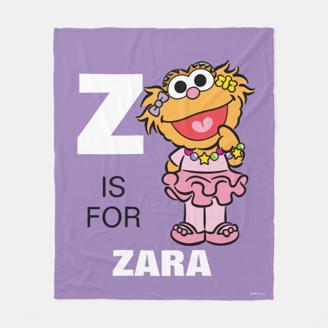Couverture Polaire Z est pour Zoe | Ajouter Votre Nom (Devant)