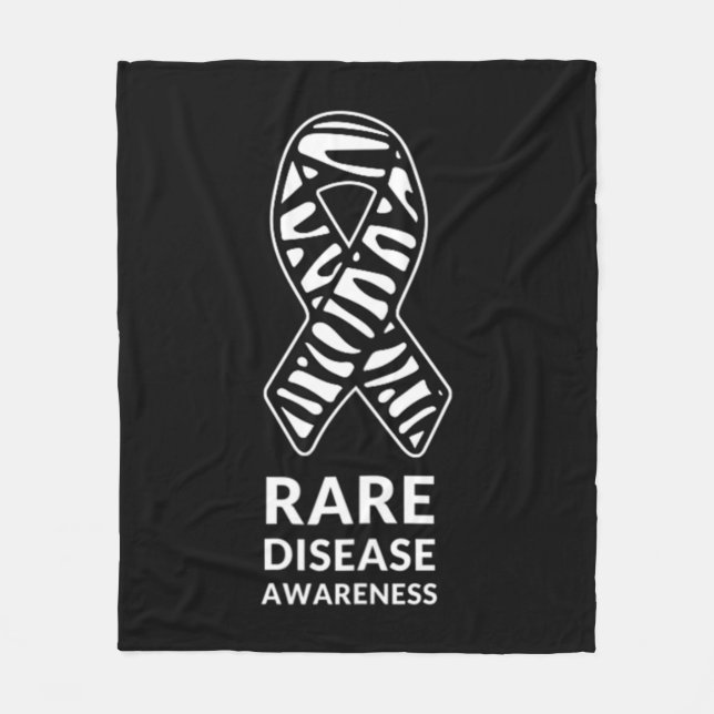 Couverture Polaire Zebra Ribbon Sensibilisation Rare Maladie Minimali (Devant)