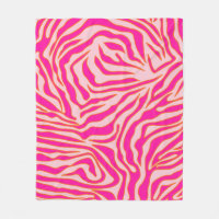 Zebra Stripes rose Orange Poster de animal sauvage