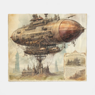 Couverture Polaire Zeppelin Steampunk vintage (10)