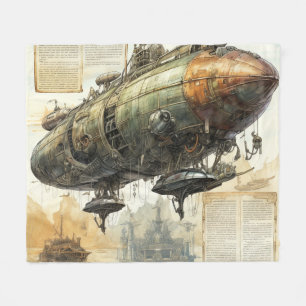 Couverture Polaire Zeppelin Steampunk vintage (8)
