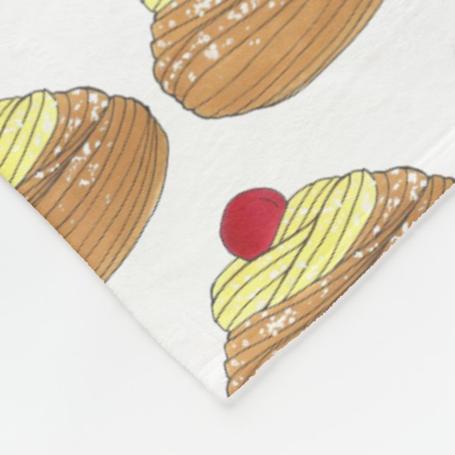 Couverture Polaire ZEPPOLE Italien Frit Pâtisserie Dough Boulangerie  (Coin)
