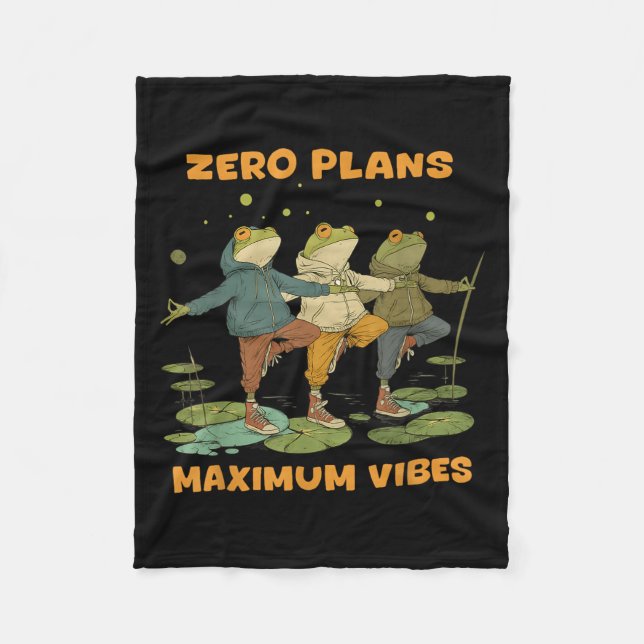 Couverture Polaire Zéro Plans Vibes maximum Funky Frog Chill Sweat -  (Devant)