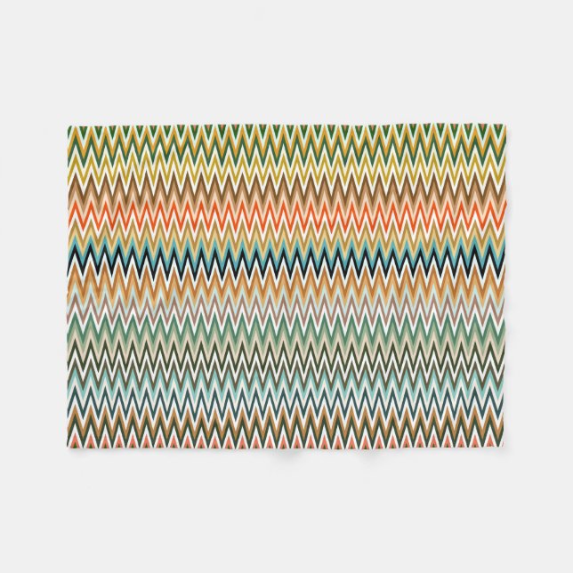 Couverture Polaire Zigzag Multicolor Motif (Devant (Horizontal))