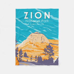 Couverture Polaire Zion National Park Utah Zion Canyon Road Vintage