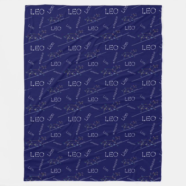 Couverture Polaire Zodiac Constellation Leo (Devant)