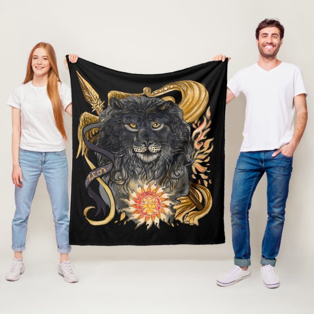 Couverture Polaire Zodiaque Lion (En situation)