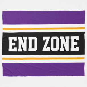 Couverture Polaire ZONE DE FIN Gras Violet Jaune Noir Frappes