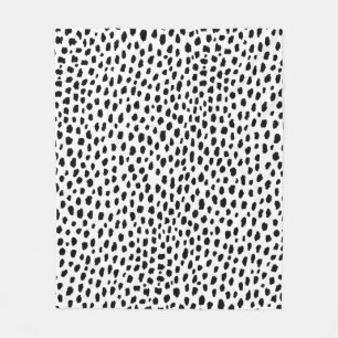 Couverture Polaire Zones dalmatiennes (noir/blanc)