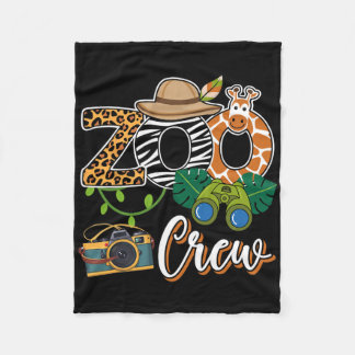 Couverture Polaire Zoo Giraffe Crew Safari Animal Zoo Keeper Enfants