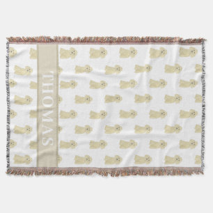 Couverture Poodle Personnalisé (Pont Tan Blonde Or)