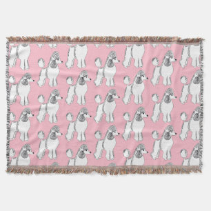 Couverture Poodles blancs Motif Push Lot