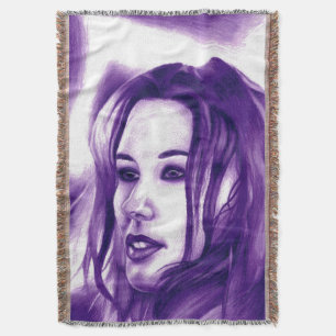 Couverture Portrait de femme violette, œuvre d'art originale