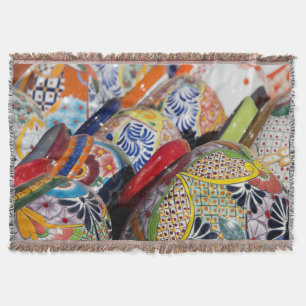 Couverture Poteries mexicaines traditionnelles colorées peint
