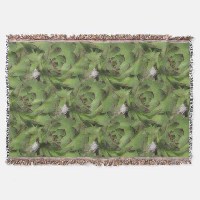 Couverture Poules et poulets Succulents Motif de la nature (Devant)