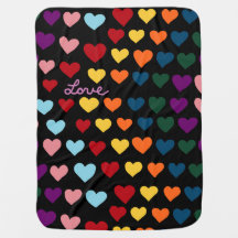 Amour avec arc-en-ciel de cœurs