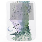 Aquarelle Montagnes Baby Milestone Blanket