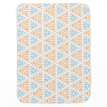 Aquarelle orange et bleu Triangle Jeu d'oreiller