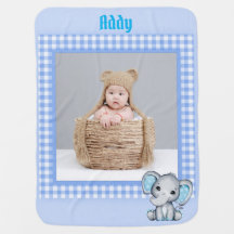 Baby Boy Blanket with Photo