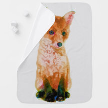 Copie de crèche d'aquarelle de Fox de bébé de Fox