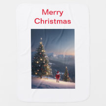 Couverture bébé de la montagne neigeuse du Père No