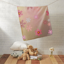 Couverture bébé en fleurs