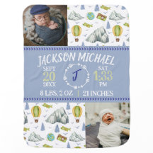 Couverture bébé statistiques de naissance Souvenir