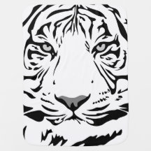 Couverture blanche de bébé de tigre