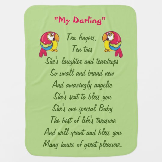 Couverture Pour Bebe Couverture De Poeme Zazzle Ca