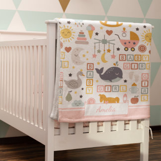 Couverture Pour Bébé Cute Baby Girl Pink Pattern
