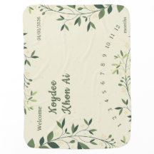 Floral Green and Yellow Leaves, Milestone