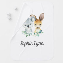 Koala et Kangaroo Baby Blanket