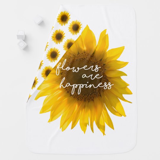 Couverture Pour Bebe La Citation Fleurs De Tournesol Sont Bonheur Zazzle Ca