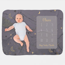 Lune & Étoiles Magique Milestone Couverture bébé