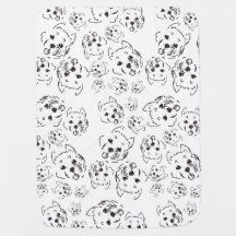 Motif de tête Husky Couverture bébé