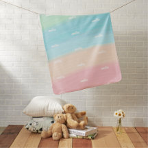 Nom personnalisé rose mou Couverture bébé