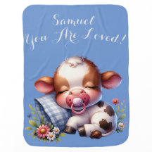 Personnaliser Texte Bébé Vache Nappage