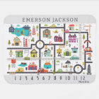 Plan de la ville Jalon mensuel Garçon Bébé Blanket
