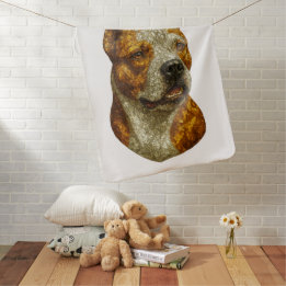 Couverture Pour Bébé Portrait de chien Pitbull