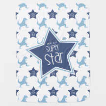 Superstar du dinosaure bleu et blanc