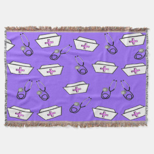 Couverture Pourpre couvrant tissé par infirmière