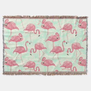 Couverture Preppy Chic Elegant Pink Flamingo Motif