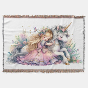 Couverture Princesse Licorne Pastel Conte de Fée Fantastique