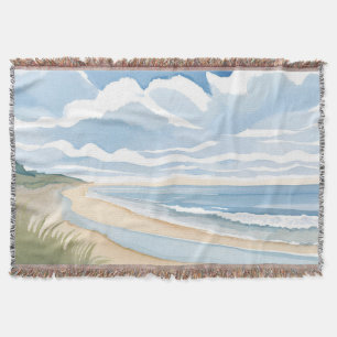 Couverture Promenade du bord de mer   Aquarelle de l'océan cô