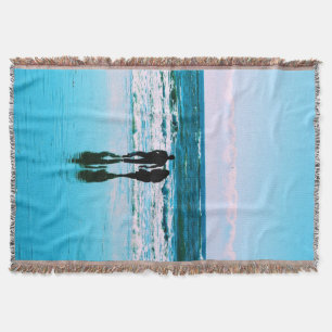 Couverture Promenade romantique sur la plage Blanket