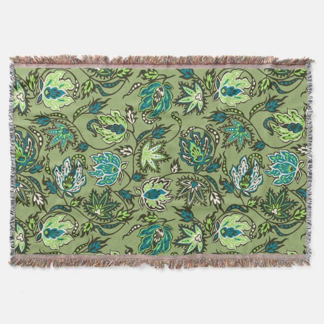 Couverture Protea Batik Hawaiian Tropical Thon Blanket (Devant)