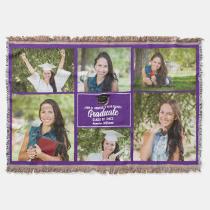 Couverture Purple Graduation Photo Collage Chic Custom
