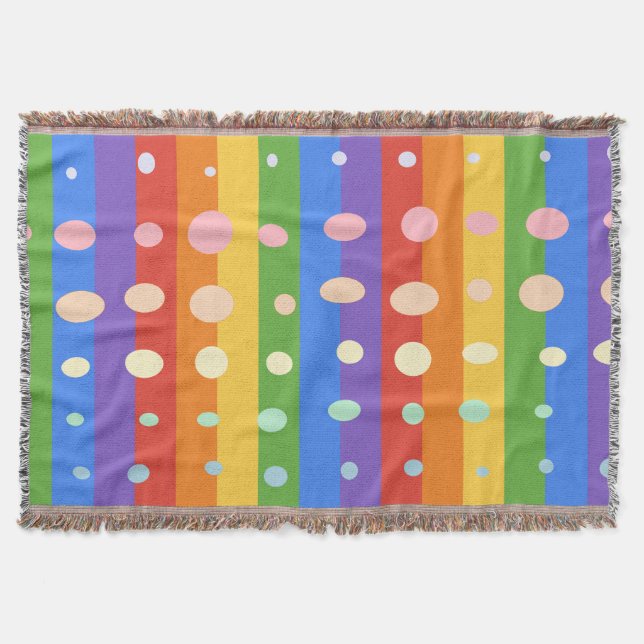 COUVERTURE RAINBOW DOT STRIPES (Devant)